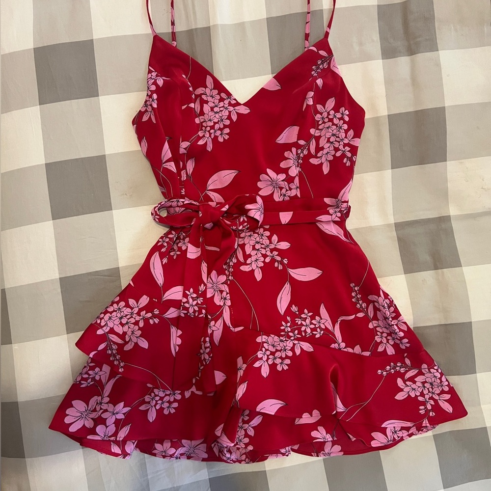 Express Red Floral Mini Dress (NWT!)